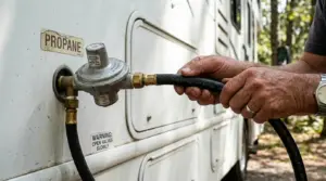 Inspecting RV propane regulator and hose